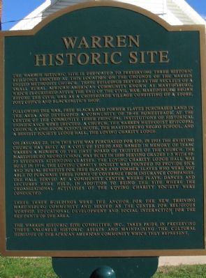 Warren Historic Site Marker image. Click for full size.