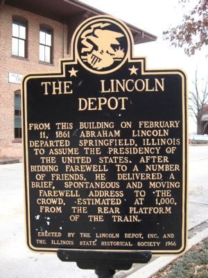 The Lincoln Depot Marker image. Click for full size.