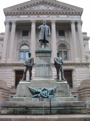 Oliver Morton Statue at the State House image. Click for full size.