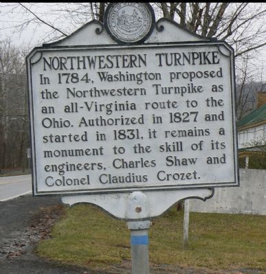 Northwestern Turnpike marker in Capon Bridge, WV image. Click for full size.