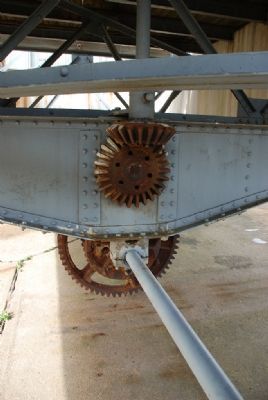 Gears that assist opening the double doors of the hangar image. Click for full size.