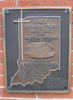 First Indiana State Meeting of the Christian Churches Marker image. Click for full size.