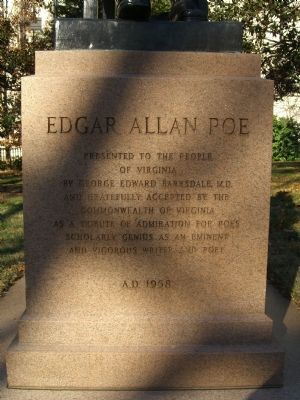 Edgar Allen Poe Marker. Click for full size. Edgar Allen Poe Marker image. Click for full size.