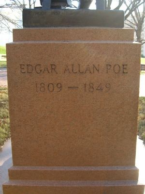 Back of the Edgar Allen Poe Marker image. Click for full size.