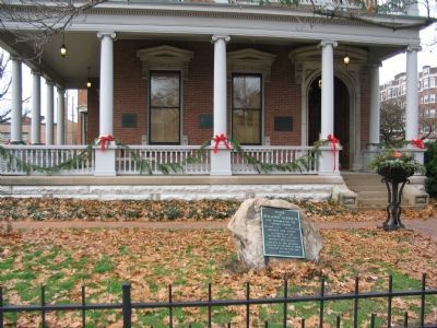 Several Plaques on the Front Porch of the Harrison House. Click for full size. Several Plaques on the Front Porch of the Harrison House image. Click for full size.