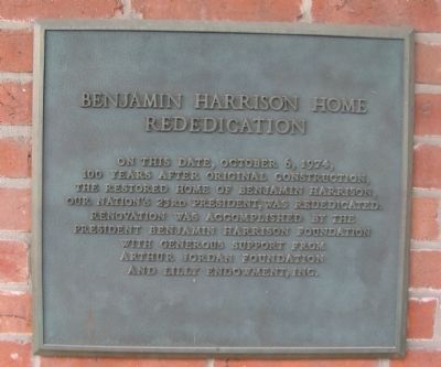 Benjamin Harrison Home Rededication image. Click for full size.