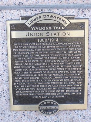 Lower Downtown, Walking Tour, Union Station Marker image. Click for full size.