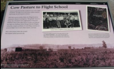 Cow Pasture to Flight School Marker image. Click for full size.