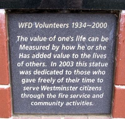 WFD Volunteers 1934 - 2000 Marker image. Click for full size.