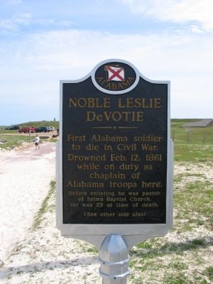 Noble Leslie DeVotie Marker (Reverse) image. Click for full size.