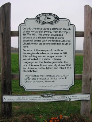 Arkdale Lutheran Church Marker. Click for full size. Arkdale Lutheran Church Marker image. Click for full size.
