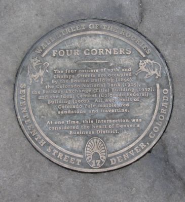 Wall Street of the Rockies Marker. Click for full size. Wall Street of the Rockies Marker image. Click for full size.