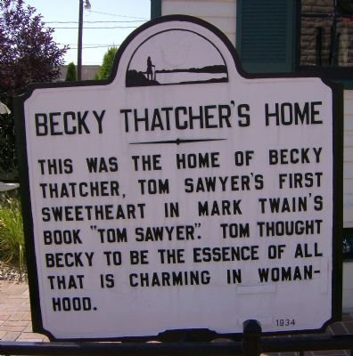 Becky Thatcher's Home Marker image. Click for full size.