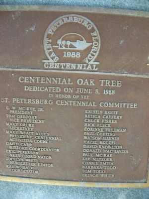 Centennial Oak Tree Marker image. Click for full size.