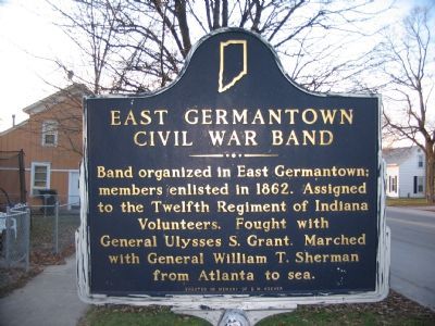 East Germantown Civil War Band Marker image. Click for full size.