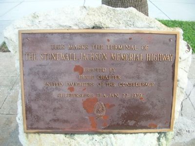 Stonewall Jackson Memorial Highway Terminus Marker. Click for full size. Stonewall Jackson Memorial Highway Terminus Marker image. Click for full size.