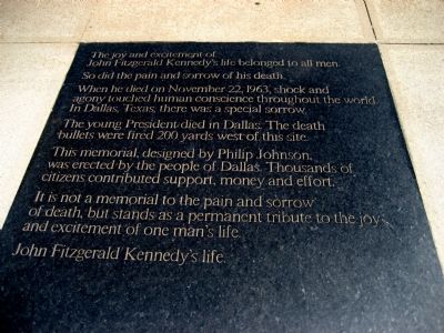 "John Fitzgerald Kennedy’s life." image. Click for full size.