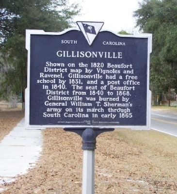 Gillisonville Marker image. Click for full size.