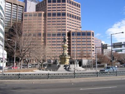 Entire monument seen from south of Colfax Ave. image. Click for full size.