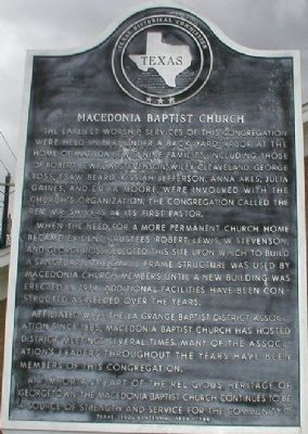 Macedonia Baptist Church Marker image. Click for full size.