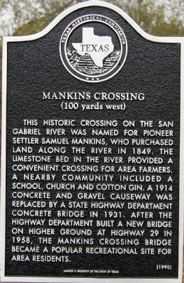Mankins Crossing Marker image. Click for full size.