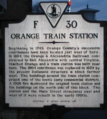 Orange Train Station Marker image. Click for full size.