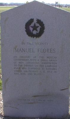 Manuel Flores Marker. Click for full size. Manuel Flores Marker image. Click for full size.