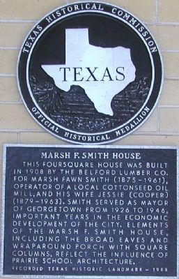 Marsh F. Smith House Marker image. Click for full size.