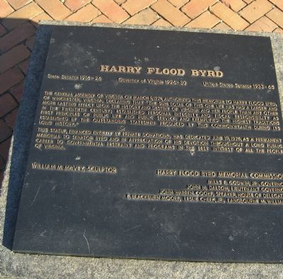 Harry Flood Byrd Marker image. Click for full size.
