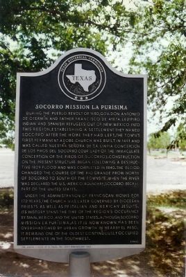 Socorro Mission La Pursima Marker image. Click for full size.