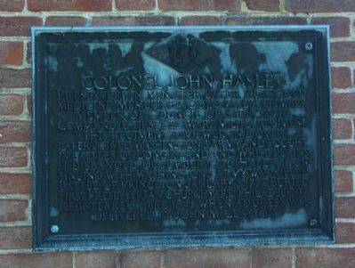 Colonel John Haslet Marker. Click for full size. Colonel John Haslet Marker image. Click for full size.