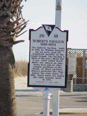 Roberts Pavilion Face of Marker image. Click for full size.