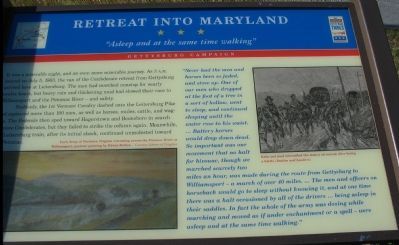 Retreat into Maryland Marker image. Click for full size.