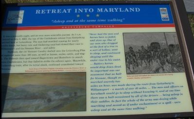 Retreat into Maryland Marker image. Click for full size.