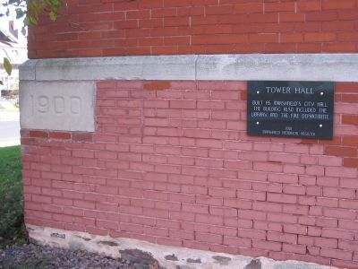 Tower Hall Plaque. Click for full size. Tower Hall Plaque image. Click for full size.