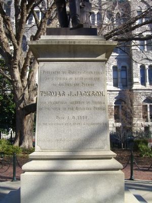 Thomas J. Jackson, General CSA Marker. Click for full size. Thomas J. Jackson, General CSA Marker image. Click for full size.