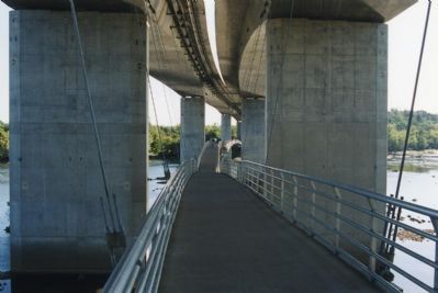 Footbridge to Belle Island. Click for full size. Footbridge to Belle Island image. Click for full size.