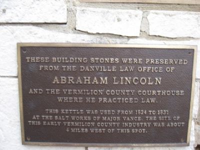 Abraham Lincoln's Law Office Building Stones Marker image. Click for full size.