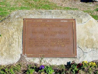 Mrs. Jessie Stevens Taylor Marker. Click for full size. Mrs. Jessie Stevens Taylor Marker image. Click for full size.