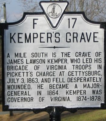 Kemper's Grave Marker image. Click for full size.