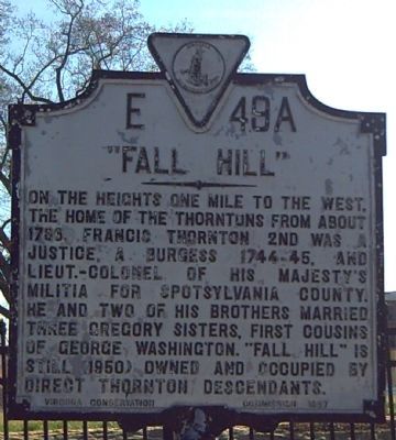 "Fall Hill" Marker. Click for full size. "Fall Hill" Marker image. Click for full size.