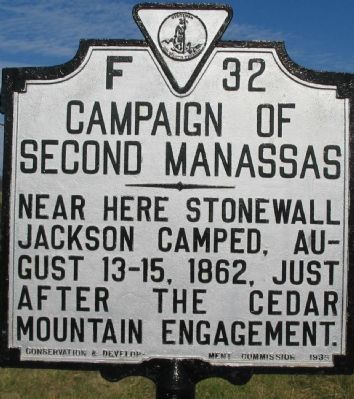 Campaign of Second Manassas Marker image. Click for full size.