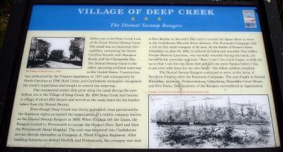 Village of Deep Creek Civil War Trails Marker image. Click for full size.