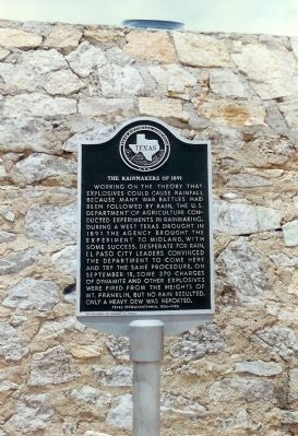 The Rainmakers of 1891 Marker image. Click for full size.