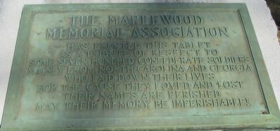 The Maplewood Memorial Association Marker. Click for full size. The Maplewood Memorial Association Marker image. Click for full size.