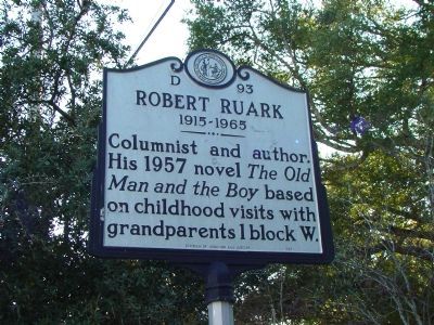 Robert Ruark Marker. Click for full size. Robert Ruark Marker image. Click for full size.