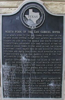 North Fork of the San Gabriel River Marker. Click for full size. North Fork of the San Gabriel River Marker image. Click for full size.
