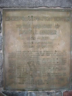 Enger Observation Tower Marker. Click for full size. Enger Observation Tower Marker image. Click for full size.