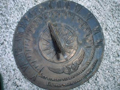 Replica of George Washington's Sundial in Mount Vernon image. Click for full size.