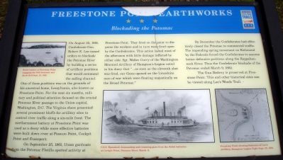 Freestone Point Earthworks Civil War Trails Marker image. Click for full size.